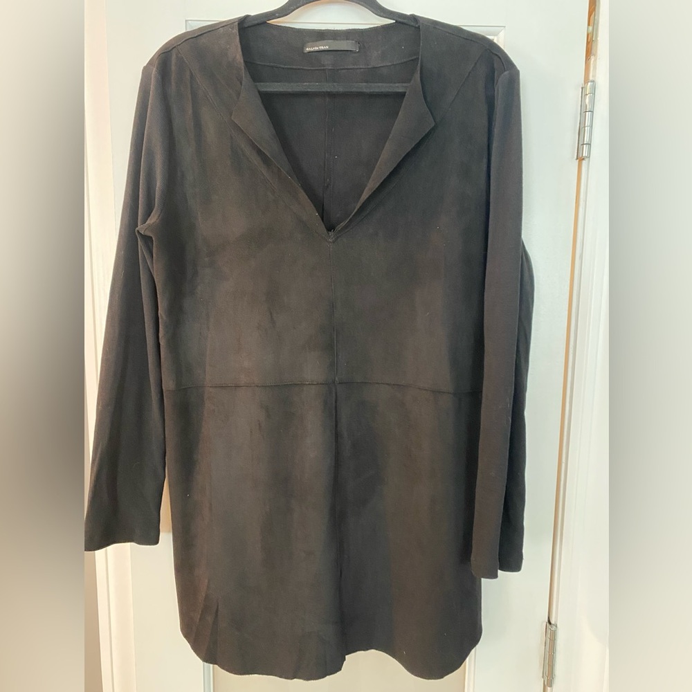 Calvin Tran V Neck Tunic Black Medium